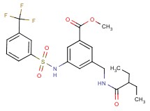 methyl 3-{[(2-ethylbutanoyl)amino]methyl}-5-({[3-(trifluoromethyl)phenyl]sulfonyl}amino)benzoate