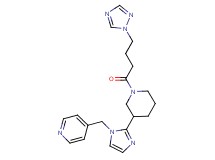 4-[(2-{1-[4-(1H-1,2,4-triazol-1-yl)butanoyl]-3-piperidinyl}-1H-imidazol-1-yl)methyl]pyridine