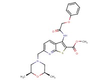 methyl 6-{[(2R*,6S*)-2,6-dimethyl-4-morpholinyl]methyl}-3-[(phenoxyacetyl)amino]thieno[2,3-b]pyridine-2-carboxylate