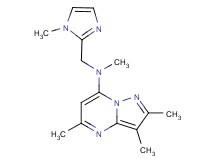 N,2,3,5-tetramethyl-N-[(1-methyl-1H-imidazol-2-yl)methyl]pyrazolo[1,5-a]pyrimidin-7-amine