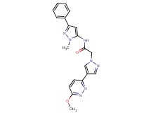 2-[4-(6-methoxypyridazin-3-yl)-1H-pyrazol-1-yl]-N-(1-methyl-3-phenyl-1H-pyrazol-5-yl)acetamide