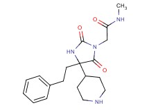 2-[2,5-dioxo-4-(2-phenylethyl)-4-(4-piperidinyl)-1-imidazolidinyl]-N-methylacetamide hydrochloride