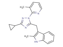 3-{[3-cyclopropyl-1-(3-methylpyridin-2-yl)-1H-1,2,4-triazol-5-yl]methyl}-2-methyl-1H-indole
