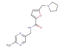 N-[(5-methylpyrazin-2-yl)methyl]-5-(pyrrolidin-1-ylmethyl)-2-furamide