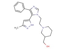 (1-{2-[5-(3-methyl-1H-pyrazol-5-yl)-4-phenyl-1H-imidazol-1-yl]ethyl}piperidin-3-yl)methanol