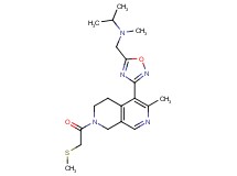 N-methyl-N-[(3-{3-methyl-7-[(methylthio)acetyl]-5,6,7,8-tetrahydro-2,7-naphthyridin-4-yl}-1,2,4-oxadiazol-5-yl)methyl]-2-propanamine