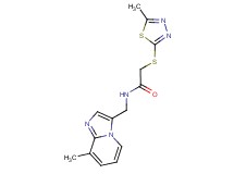 N-[(8-methylimidazo[1,2-a]pyridin-3-yl)methyl]-2-[(5-methyl-1,3,4-thiadiazol-2-yl)thio]acetamide