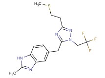2-methyl-5-{[3-[2-(methylthio)ethyl]-1-(2,2,2-trifluoroethyl)-1H-1,2,4-triazol-5-yl]methyl}-1H-benzimidazole