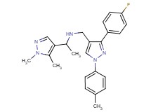 1-(1,5-dimethyl-1H-pyrazol-4-yl)-N-{[3-(4-fluorophenyl)-1-(4-methylphenyl)-1H-pyrazol-4-yl]methyl}ethanamine