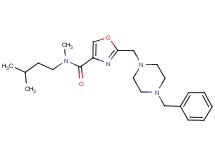 2-[(4-benzyl-1-piperazinyl)methyl]-N-methyl-N-(3-methylbutyl)-1,3-oxazole-4-carboxamide