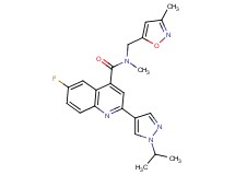6-fluoro-2-(1-isopropyl-1H-pyrazol-4-yl)-N-methyl-N-[(3-methylisoxazol-5-yl)methyl]quinoline-4-carboxamide