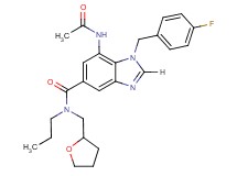 7-(acetylamino)-1-(4-fluorobenzyl)-N-propyl-N-(tetrahydro-2-furanylmethyl)-1H-benzimidazole-5-carboxamide