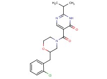 5-{[2-(2-chlorobenzyl)-4-morpholinyl]carbonyl}-2-isopropyl-4(3H)-pyrimidinone