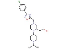 2-[4-{[3-(4-chlorophenyl)-1,2,4-oxadiazol-5-yl]methyl}-1-(1-isopropyl-4-piperidinyl)-2-piperazinyl]ethanol
