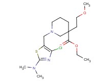 ethyl 1-{[4-chloro-2-(dimethylamino)-1,3-thiazol-5-yl]methyl}-3-(2-methoxyethyl)-3-piperidinecarboxylate