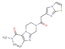 7-(imidazo[2,1-b][1,3]thiazol-6-ylacetyl)-N,N,2-trimethyl-5,6,7,8-tetrahydroimidazo[1,2-a]pyrazine-3-carboxamide