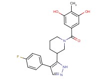 5-({3-[4-(4-fluorophenyl)-1H-pyrazol-5-yl]piperidin-1-yl}carbonyl)-2-methylbenzene-1,3-diol