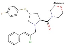 4-{(4R)-1-[(2Z)-2-chloro-3-phenyl-2-propen-1-yl]-4-[(4-fluorophenyl)thio]-L-prolyl}morpholine
