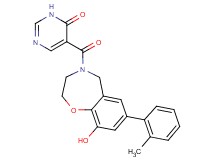 5-{[9-hydroxy-7-(2-methylphenyl)-2,3-dihydro-1,4-benzoxazepin-4(5H)-yl]carbonyl}pyrimidin-4(3H)-one