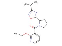 2-ethoxy-3-{[2-(3-isopropyl-1,2,4-oxadiazol-5-yl)-1-pyrrolidinyl]carbonyl}pyridine