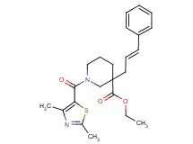 ethyl 1-[(2,4-dimethyl-1,3-thiazol-5-yl)carbonyl]-3-[(2E)-3-phenyl-2-propen-1-yl]-3-piperidinecarboxylate
