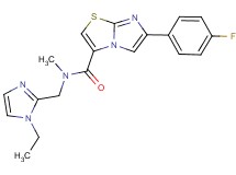 N-[(1-ethyl-1H-imidazol-2-yl)methyl]-6-(4-fluorophenyl)-N-methylimidazo[2,1-b][1,3]thiazole-3-carboxamide