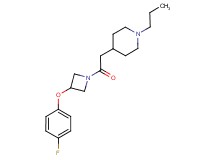 4-{2-[3-(4-fluorophenoxy)-1-azetidinyl]-2-oxoethyl}-1-propylpiperidine