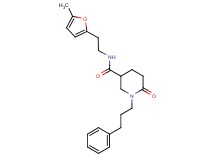N-[2-(5-methyl-2-furyl)ethyl]-6-oxo-1-(3-phenylpropyl)-3-piperidinecarboxamide