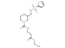 ethyl N-[(3-{[(2-thienylsulfonyl)amino]methyl}-1-piperidinyl)carbonyl]-beta-alaninate