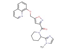 8-[(3-{[2-(1-methyl-1H-imidazol-2-yl)-1-piperidinyl]carbonyl}-5-isoxazolyl)methoxy]quinoline