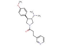 (3S*,4R*)-4-(4-methoxyphenyl)-N,N-dimethyl-1-[3-(3-pyridinyl)propanoyl]-3-pyrrolidinamine