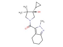(3R)-3-cyclopropyl-4,4-dimethyl-1-[(2-methyl-4,5,6,7-tetrahydro-2H-indazol-3-yl)carbonyl]-3-pyrrolidinol