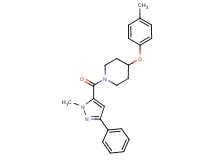 4-(4-methylphenoxy)-1-[(1-methyl-3-phenyl-1H-pyrazol-5-yl)carbonyl]piperidine