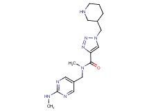 N-methyl-N-{[2-(methylamino)pyrimidin-5-yl]methyl}-1-(piperidin-3-ylmethyl)-1H-1,2,3-triazole-4-carboxamide