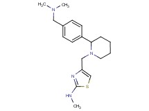 4-[(2-{4-[(dimethylamino)methyl]phenyl}-1-piperidinyl)methyl]-N-methyl-1,3-thiazol-2-amine