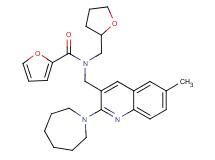 N-{[2-(1-azepanyl)-6-methyl-3-quinolinyl]methyl}-N-(tetrahydro-2-furanylmethyl)-2-furamide
