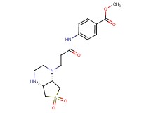 methyl 4-({3-[(4aR*,7aS*)-6,6-dioxidohexahydrothieno[3,4-b]pyrazin-1(2H)-yl]propanoyl}amino)benzoate