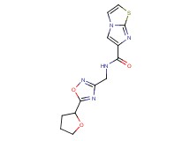 N-{[5-(tetrahydro-2-furanyl)-1,2,4-oxadiazol-3-yl]methyl}imidazo[2,1-b][1,3]thiazole-6-carboxamide