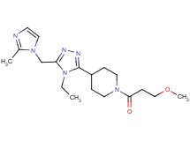 4-{4-ethyl-5-[(2-methyl-1H-imidazol-1-yl)methyl]-4H-1,2,4-triazol-3-yl}-1-(3-methoxypropanoyl)piperidine