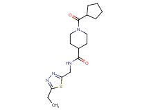 1-(cyclopentylcarbonyl)-N-[(5-ethyl-1,3,4-thiadiazol-2-yl)methyl]-4-piperidinecarboxamide
