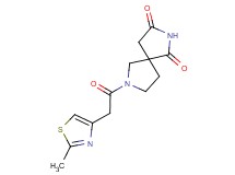 7-[(2-methyl-1,3-thiazol-4-yl)acetyl]-2,7-diazaspiro[4.4]nonane-1,3-dione