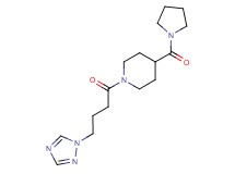 4-(1-pyrrolidinylcarbonyl)-1-[4-(1H-1,2,4-triazol-1-yl)butanoyl]piperidine