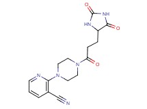 2-{4-[3-(2,5-dioxo-4-imidazolidinyl)propanoyl]-1-piperazinyl}nicotinonitrile
