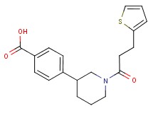 4-{1-[3-(2-thienyl)propanoyl]piperidin-3-yl}benzoic acid