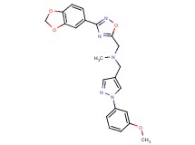 1-[3-(1,3-benzodioxol-5-yl)-1,2,4-oxadiazol-5-yl]-N-{[1-(3-methoxyphenyl)-1H-pyrazol-4-yl]methyl}-N-methylmethanamine