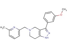 3-(3-methoxyphenyl)-5-[(6-methyl-2-pyridinyl)methyl]-4,5,6,7-tetrahydro-1H-pyrazolo[4,3-c]pyridine