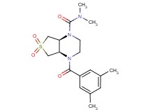 (4aR*,7aS*)-4-(3,5-dimethylbenzoyl)-N,N-dimethylhexahydrothieno[3,4-b]pyrazine-1(2H)-carboxamide 6,6-dioxide
