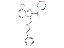 N-{[8-methyl-2-(4-morpholinylcarbonyl)imidazo[1,2-a]pyridin-3-yl]methyl}-2-(4-pyridinyl)ethanamine