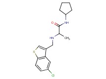 2-{[(5-chloro-1-benzothien-3-yl)methyl]amino}-N-cyclopentylpropanamide