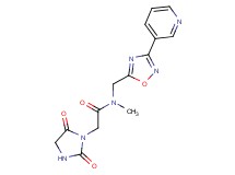 2-(2,5-dioxo-1-imidazolidinyl)-N-methyl-N-{[3-(3-pyridinyl)-1,2,4-oxadiazol-5-yl]methyl}acetamide
